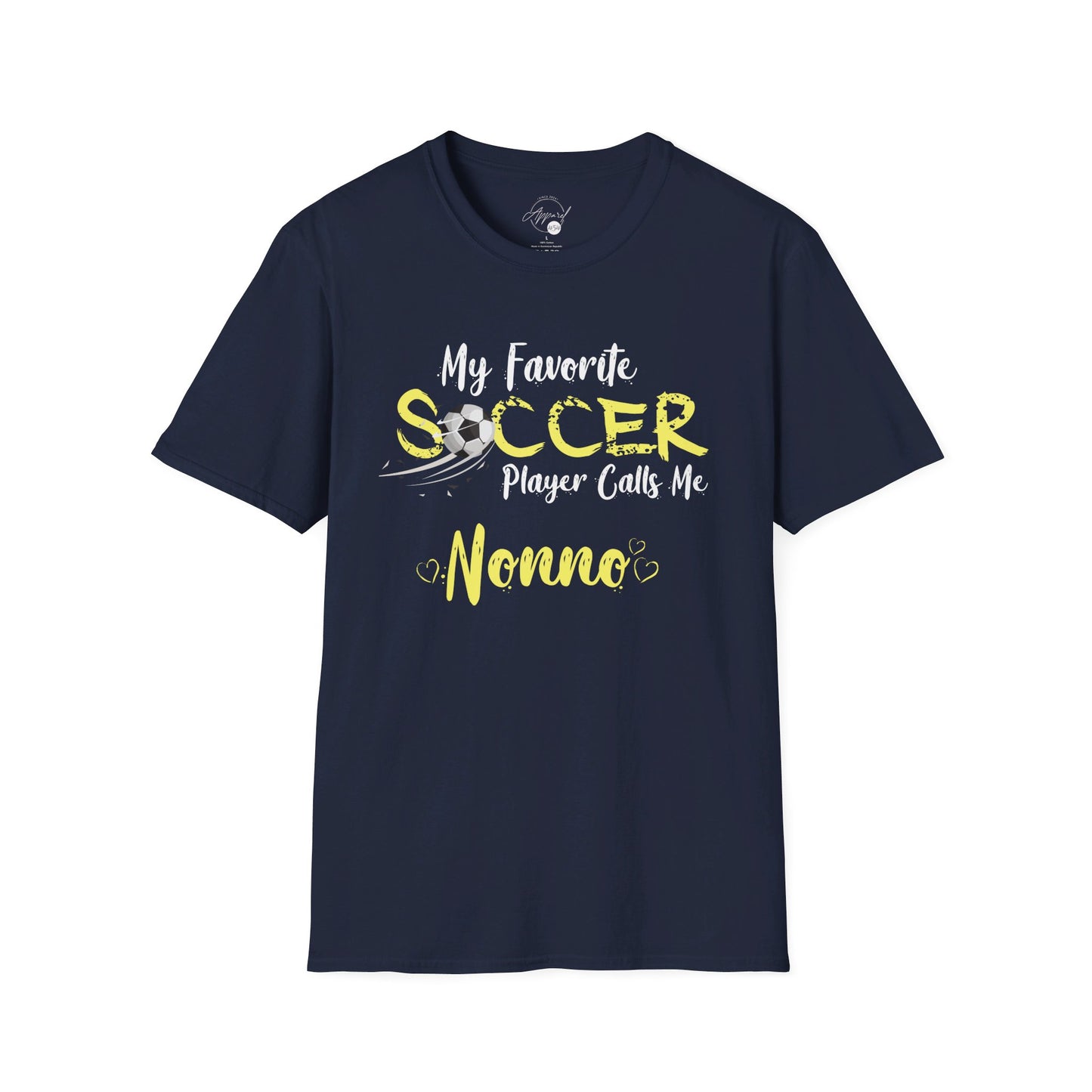 My Favorite Soccer Player Calls Me Nonno - Softstyle T-Shirt