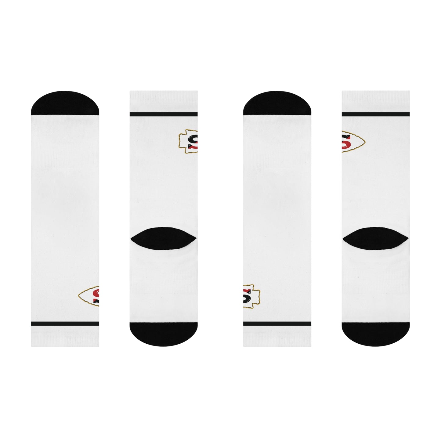 Sachem Cushioned Crew Socks - White/Black