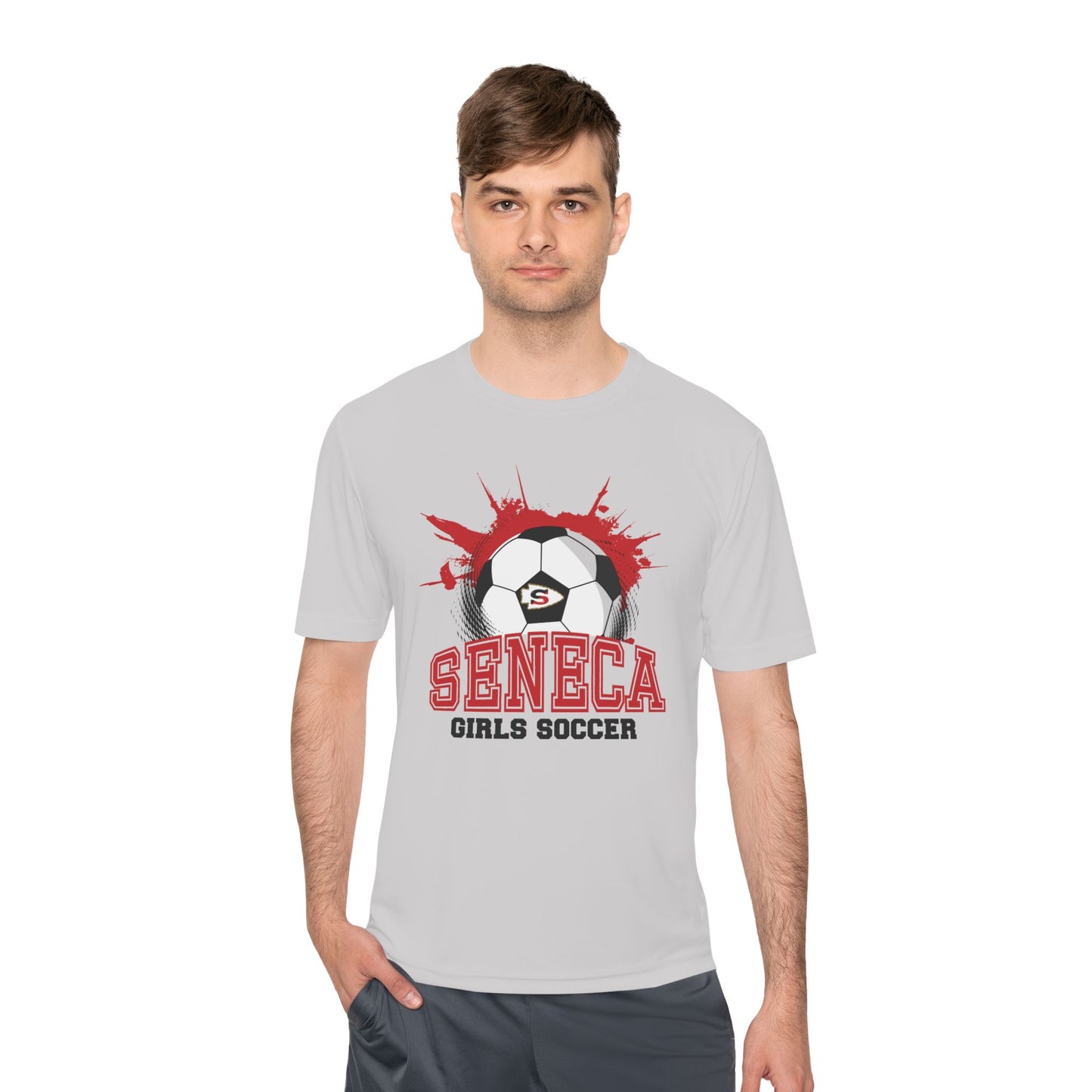 Seneca Girls Soccer Ball - Dry Fit T Shirt