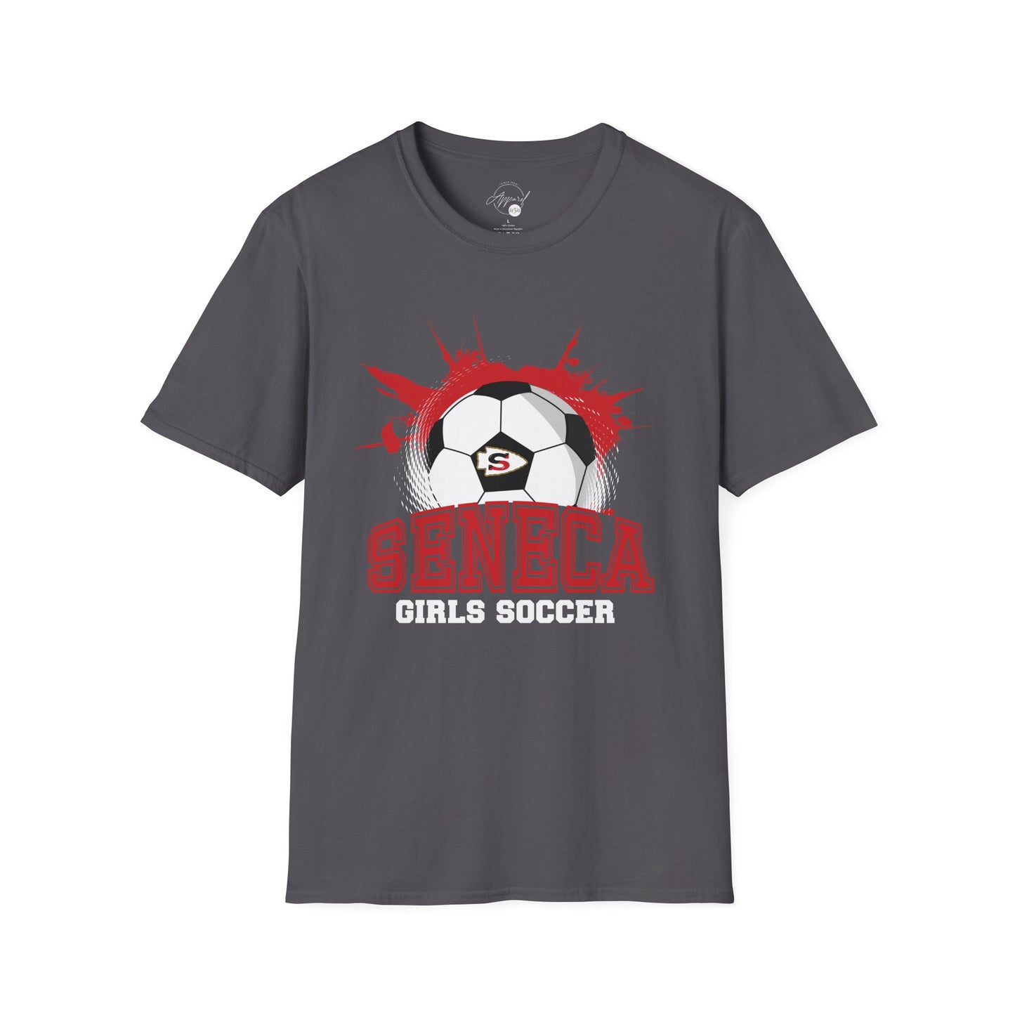 Seneca Girls Soccer Ball Unisex Softstyle T-Shirt