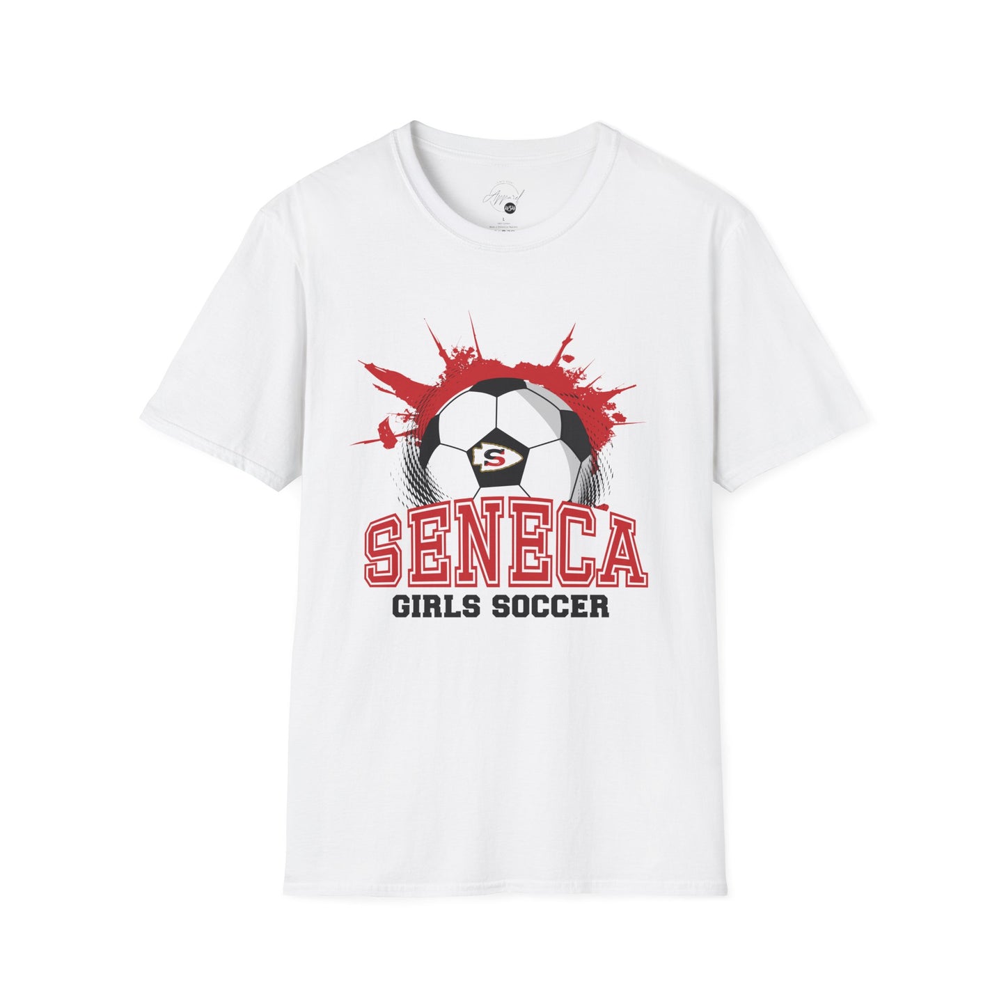 Seneca Girls Soccer Ball Unisex Softstyle T-Shirt