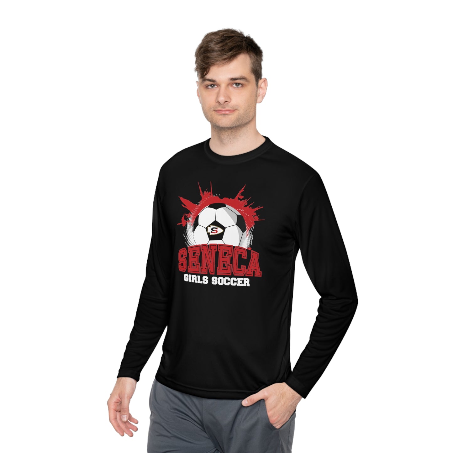 Seneca Girls Soccer Ball - Long Sleeve T