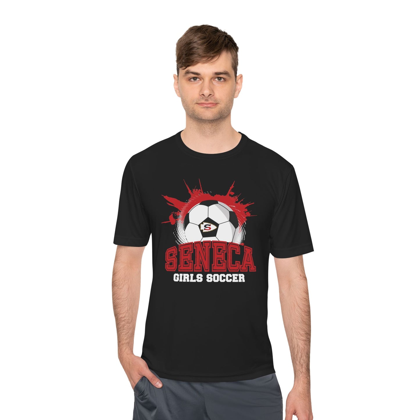 Seneca Girls Soccer Ball - Dry Fit T Shirt