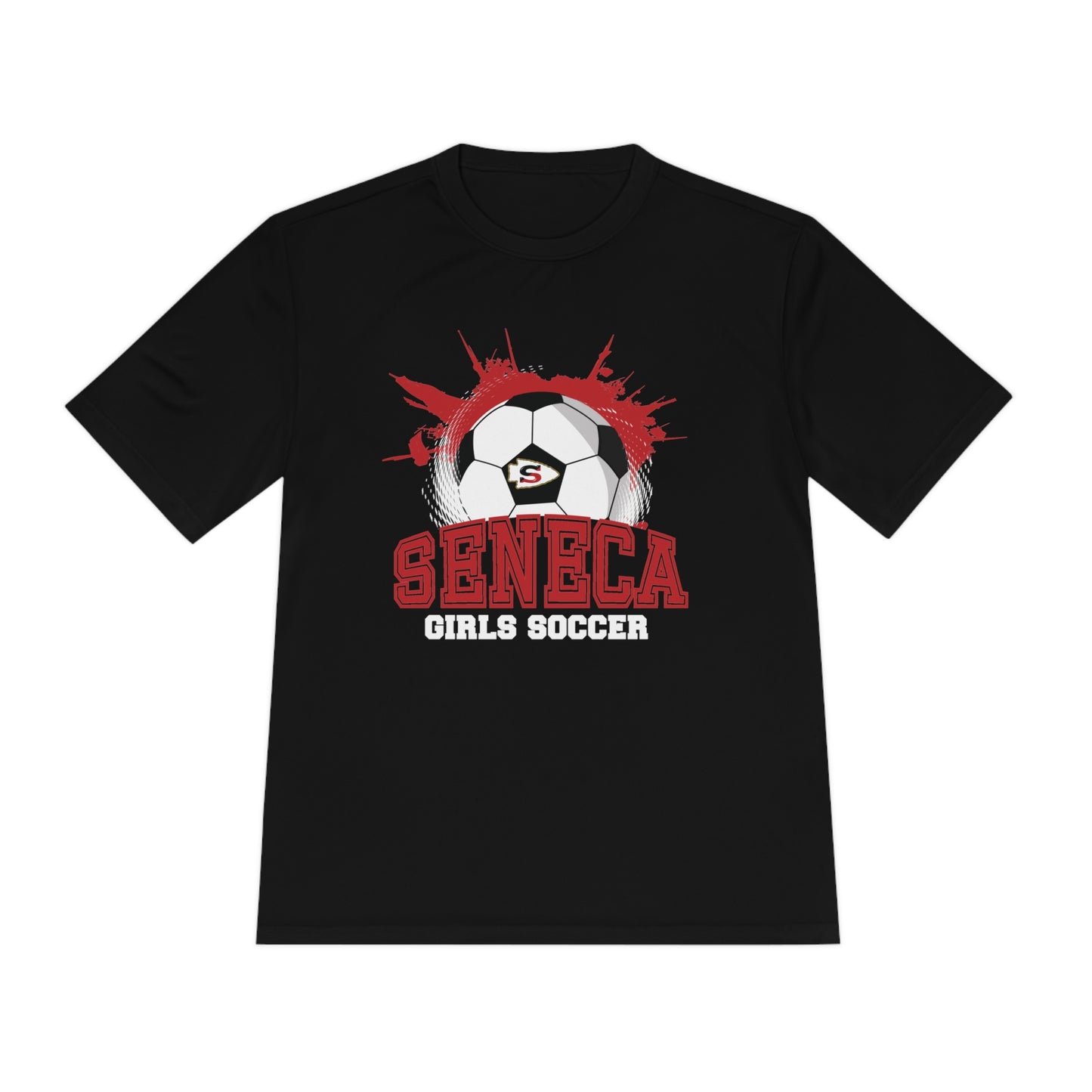 Seneca Girls Soccer Ball Personalized - Dry Fit Shirt