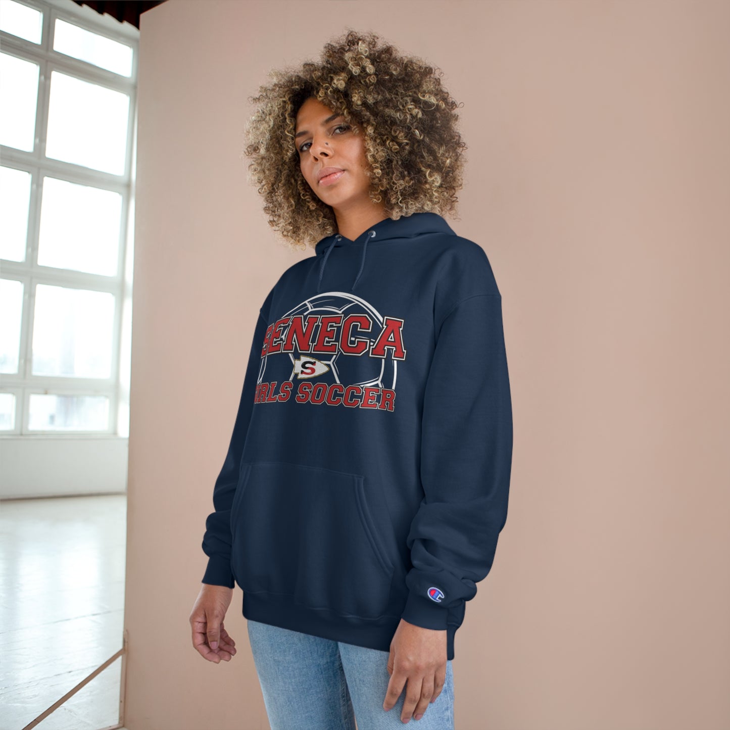 Champion Seneca Girls Soccer Logo Unisex Hoodie