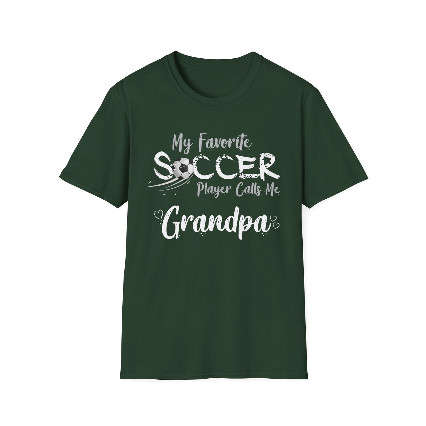 My Favorite Soccer Player Calls Me Grandpa - Softstyle T-Shirt