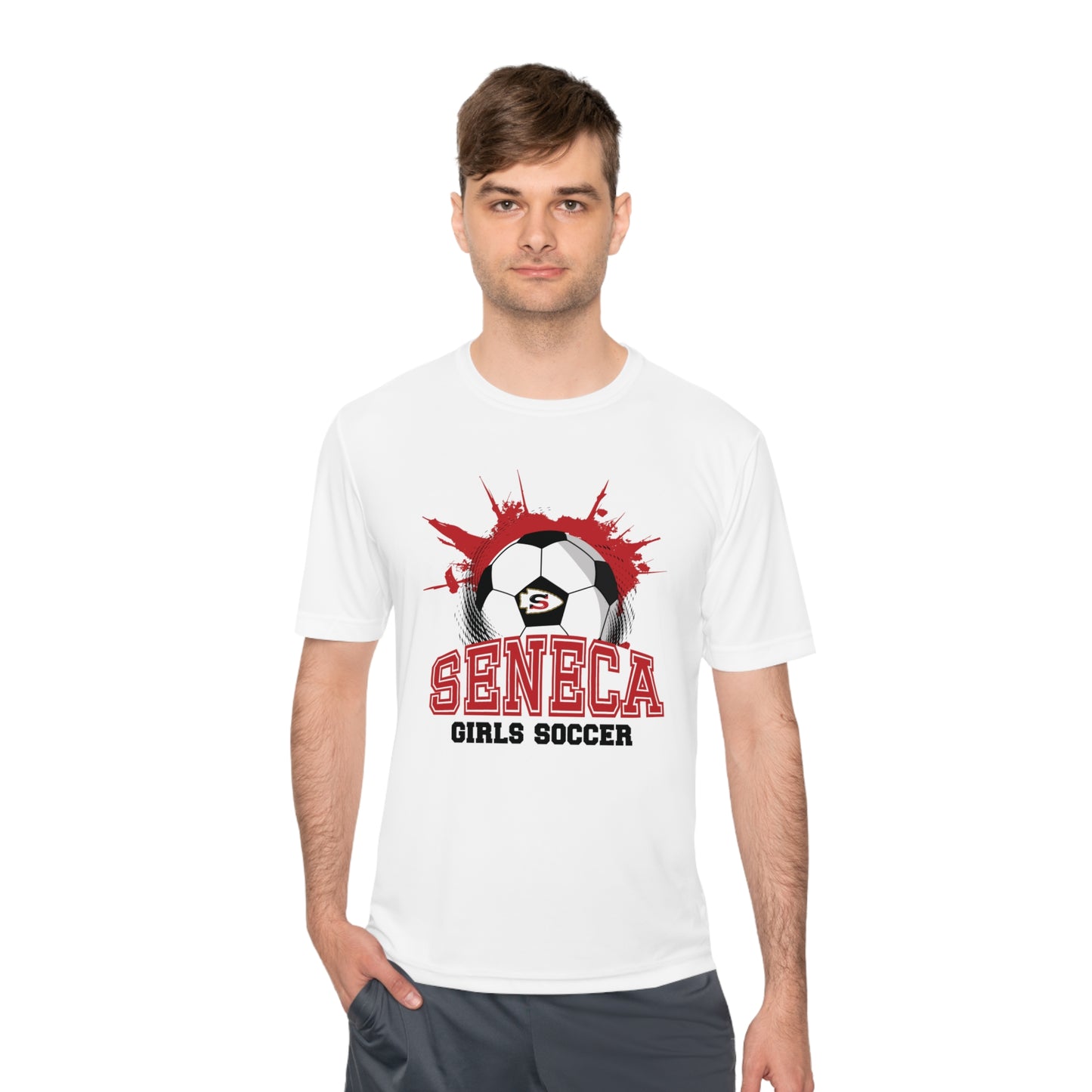 Seneca Girls Soccer Ball - Dry Fit T Shirt