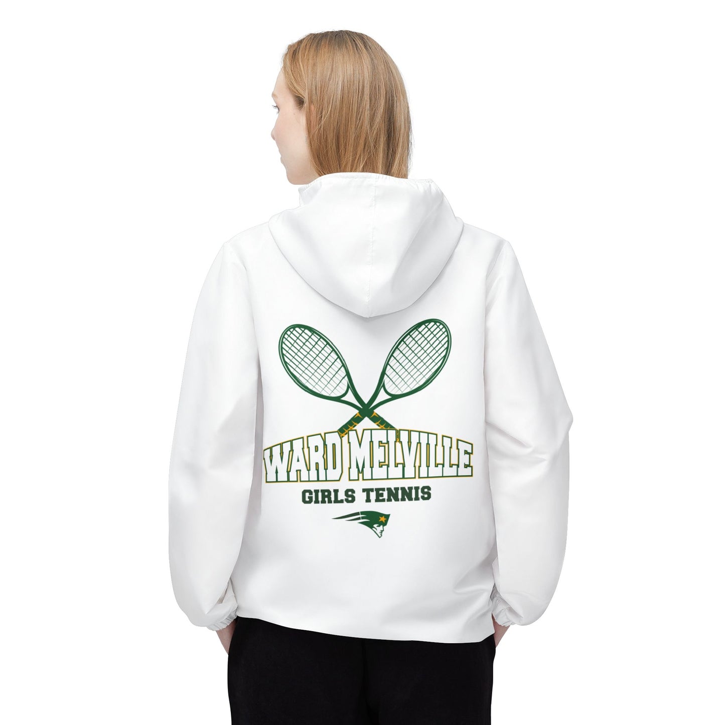 Ward Melville Girls Tennis - Player Windbreaker Jacket - White