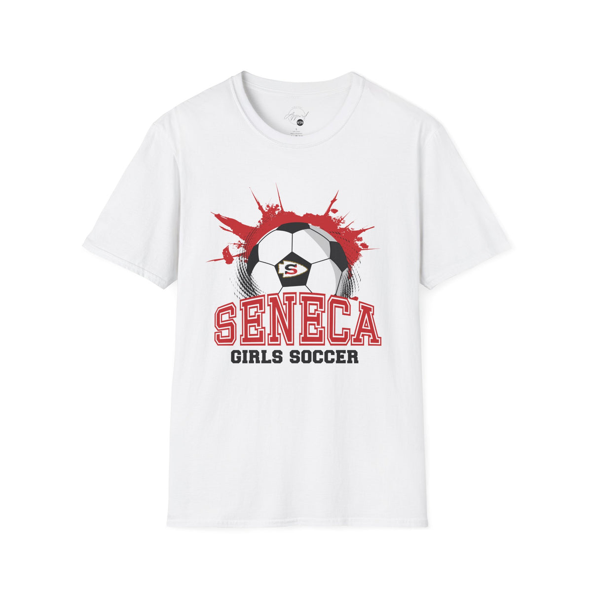Seneca Girls Soccer Ball Unisex Softstyle T-Shirt