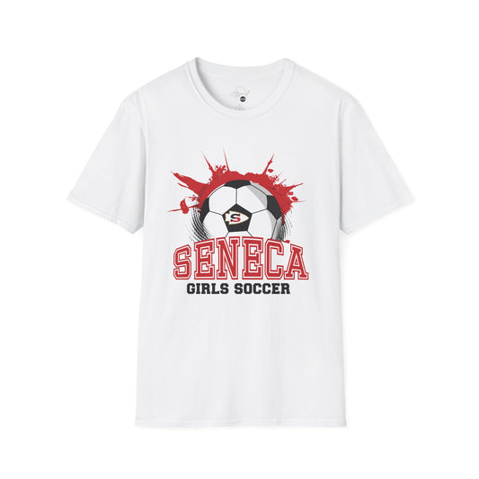 Seneca Girls Soccer Ball Unisex Softstyle T-Shirt