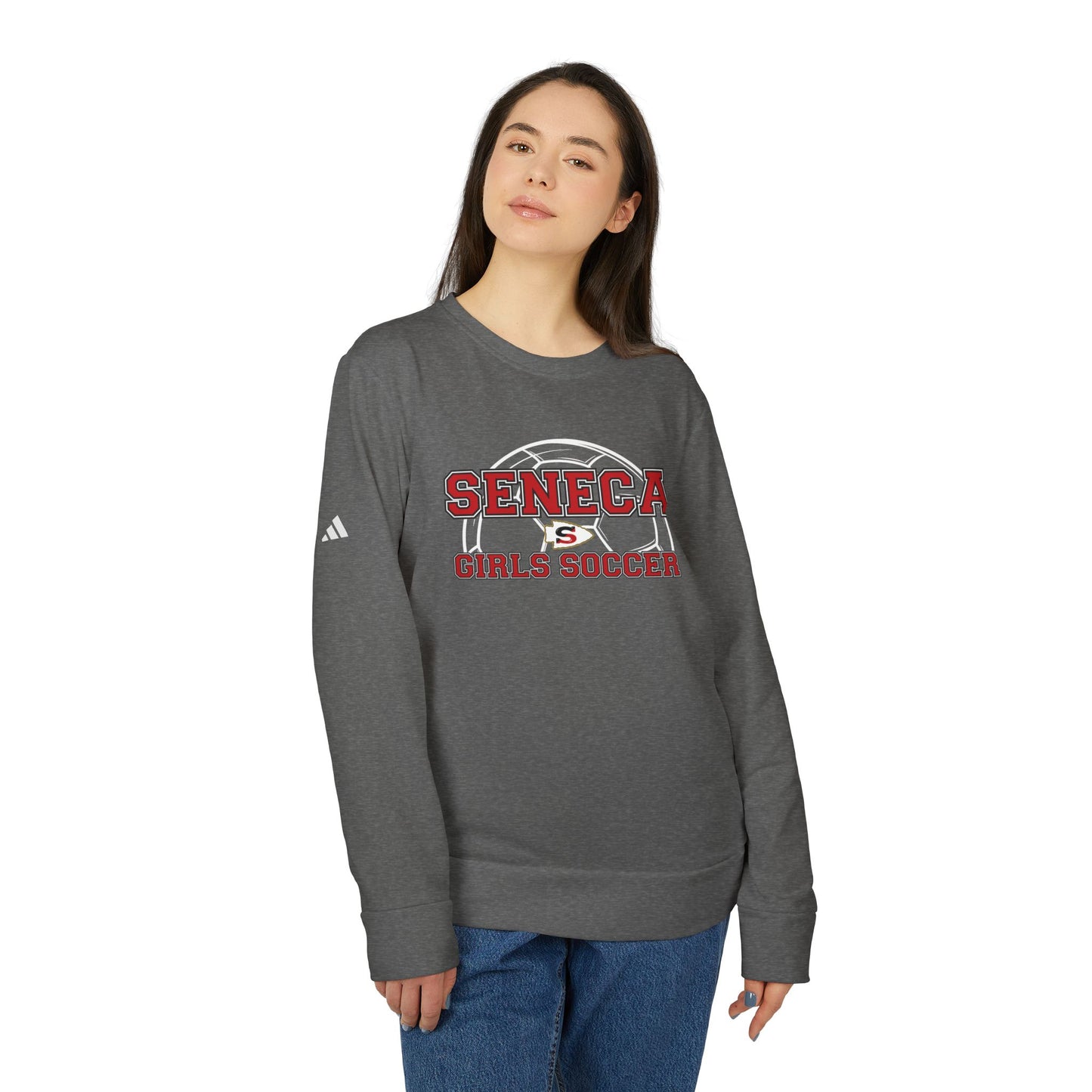 Adidas Seneca Logo Unisex Fleece Crewneck Sweatshirt