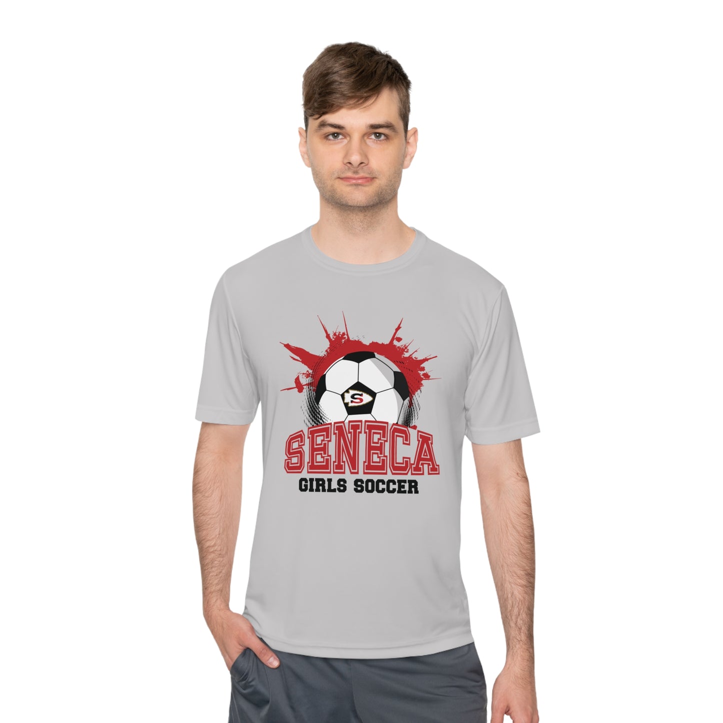 Seneca Girls Soccer Ball - Dry Fit T Shirt