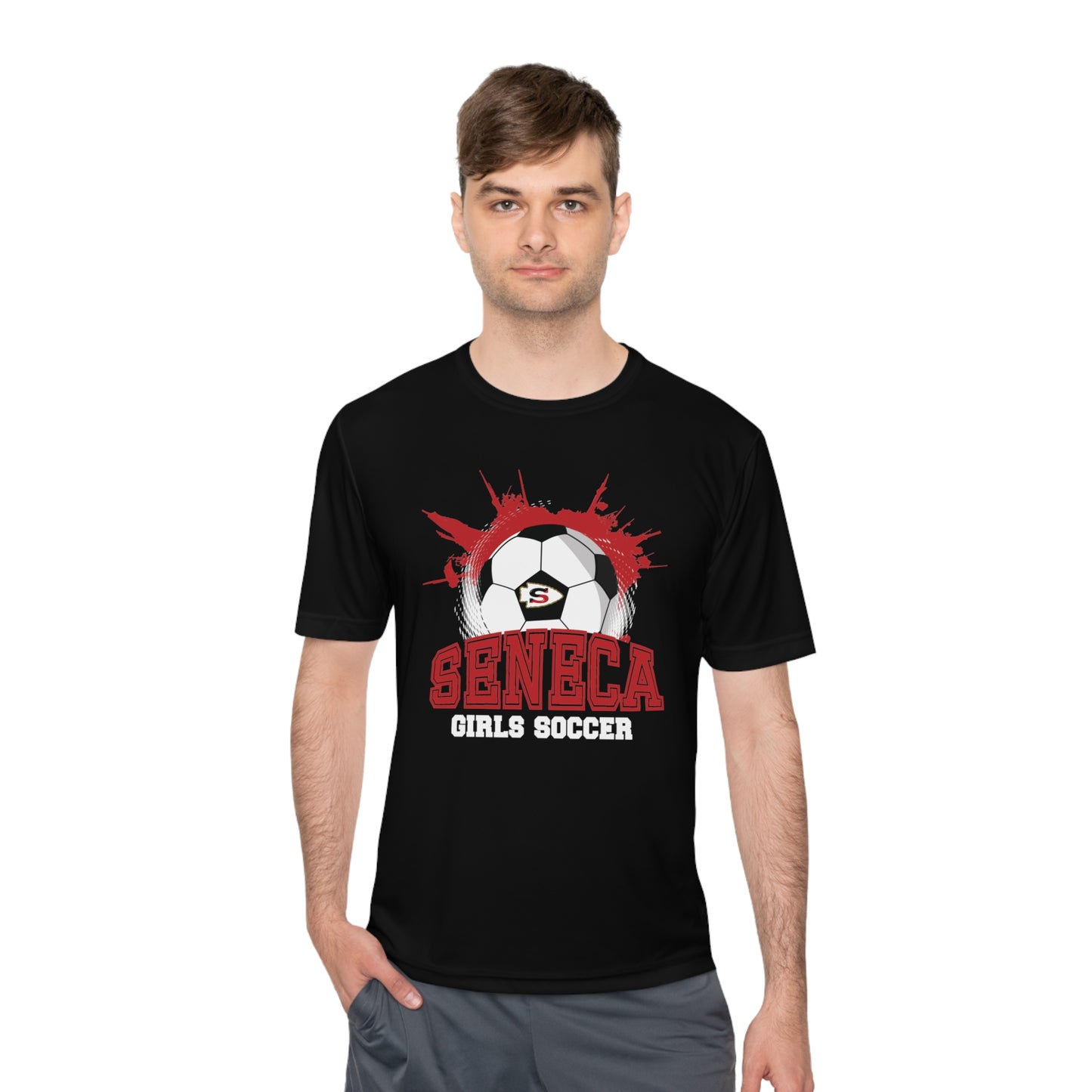 Seneca Girls Soccer Ball - Dry Fit T Shirt