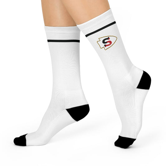 Sachem Cushioned Crew Socks - White/Black