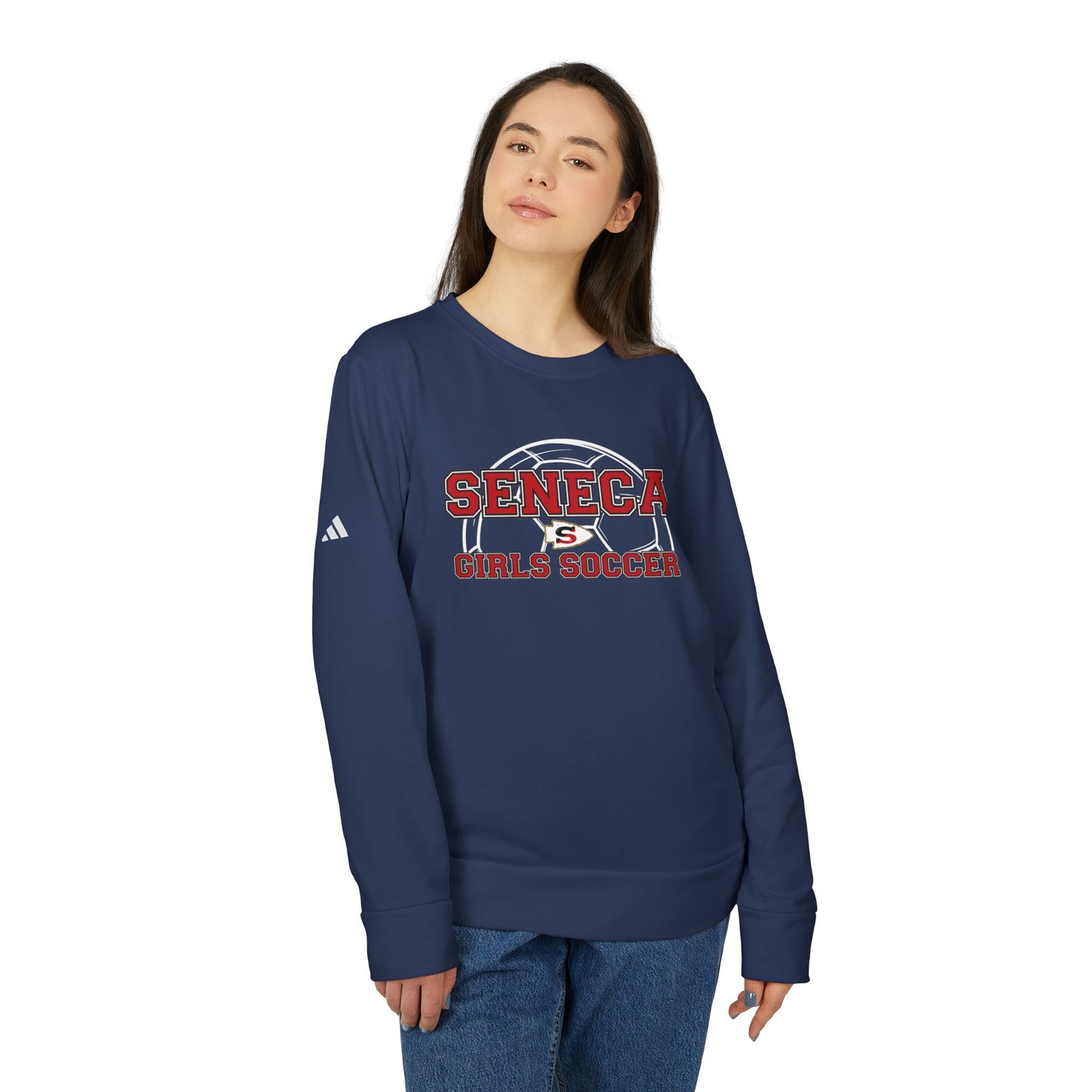 Adidas Seneca Logo Unisex Fleece Crewneck Sweatshirt