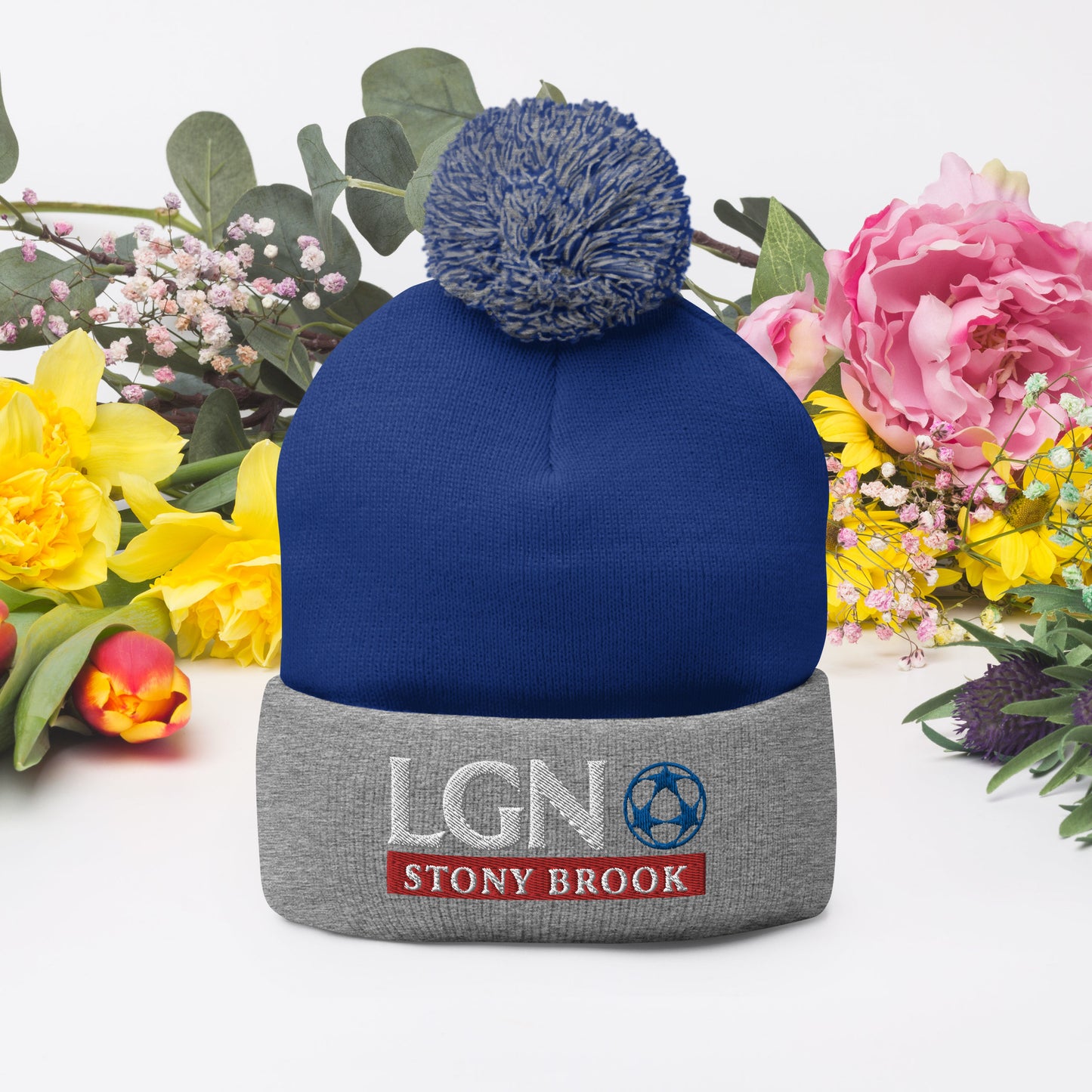 LGN - Embroidered Pom-Pom Beanie